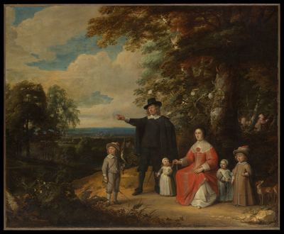 A family in a landscape