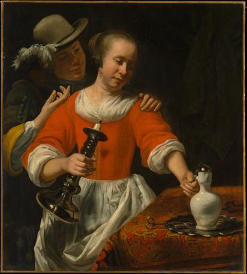A young woman and a cavalier