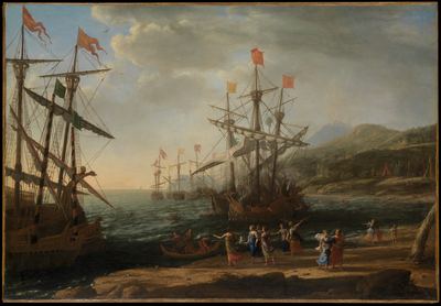 Ships on the shore