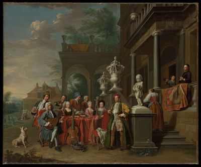 A musical gathering at court