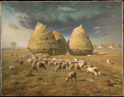 Autumn haystacks