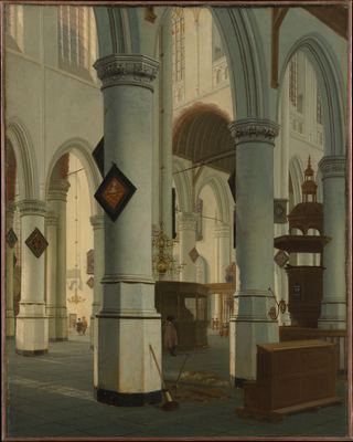 Inside the Oude Kerk in Delft