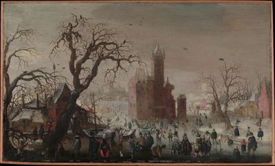 Skaters in winter