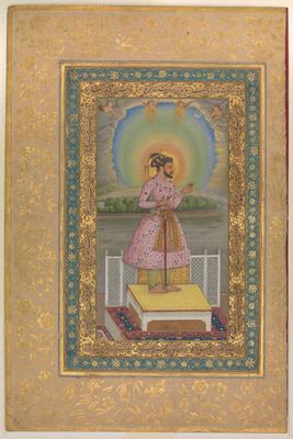 Shah Jahan on a terrace