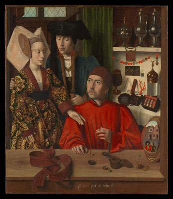 A goldsmith in his shop