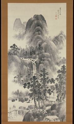 A mountain stream in summer