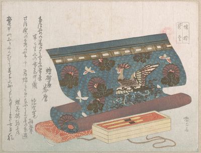 Obi cloth and tortoise-shell combs