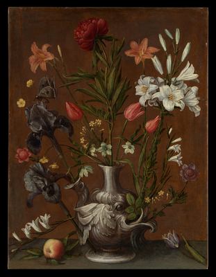 Flowers in a grotesque vase